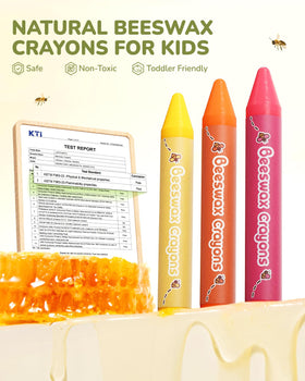 JupiterEarth jumbo crayons for toddlers with easy-grip design and vibrant hues.