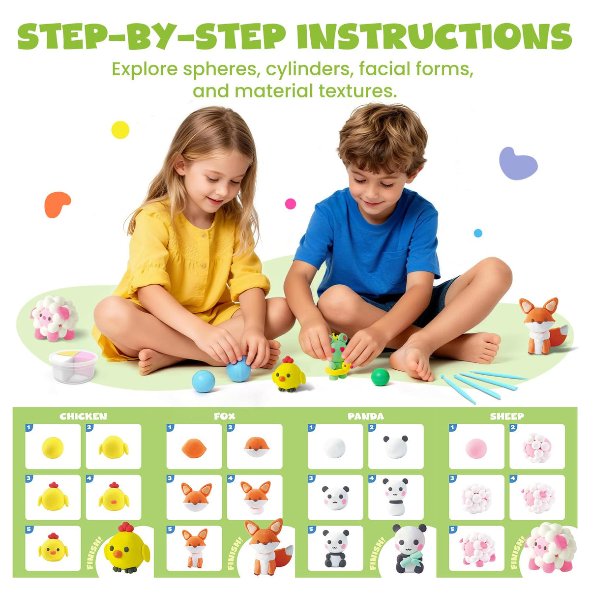 JUPITEARTH non-toxic eco-friendly clay ensures safe crafting sessions