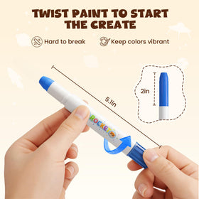 JUPITEARTH quick-dry sticks set color in about 90 seconds, reducing smudges.