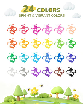 JupiterEarth washable crayons enable quick cleanups from walls and clothing.