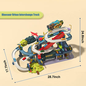 Juqic dinosaur cars add adventurous twists to track adventures for storytelling.