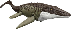 Jurassic World Rebirth Mosasaurus figure front view shows authentic design for display and play.