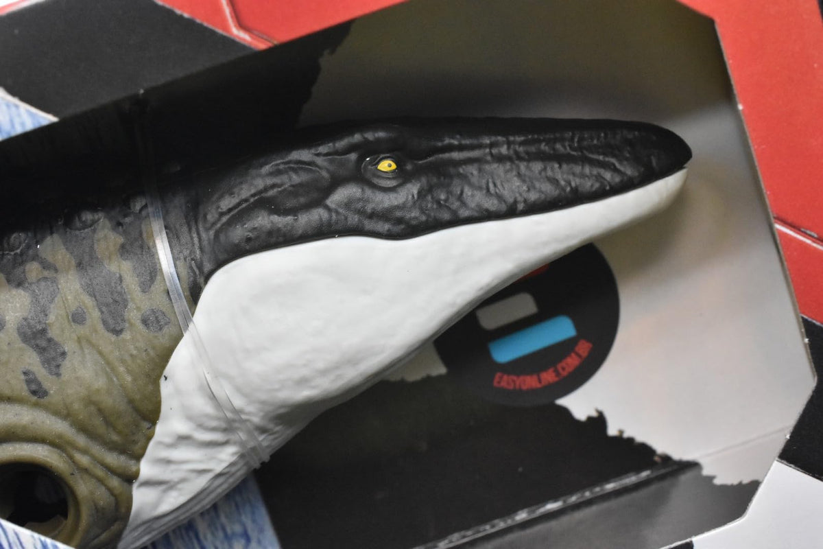 Jurassic World Rebirth Mosasaurus figure open mouth ready for dramatic action scenes.