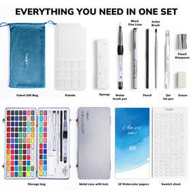 JusArt water brush pen ideal for on-the-go washes and blending