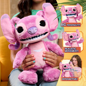 Just Play Disney Angel plush responds to nose press with entertaining sounds.