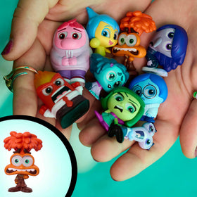 Just Play Disney Doorables Inside Out 2 Fear figure with sparkly eyes, great for display and collection