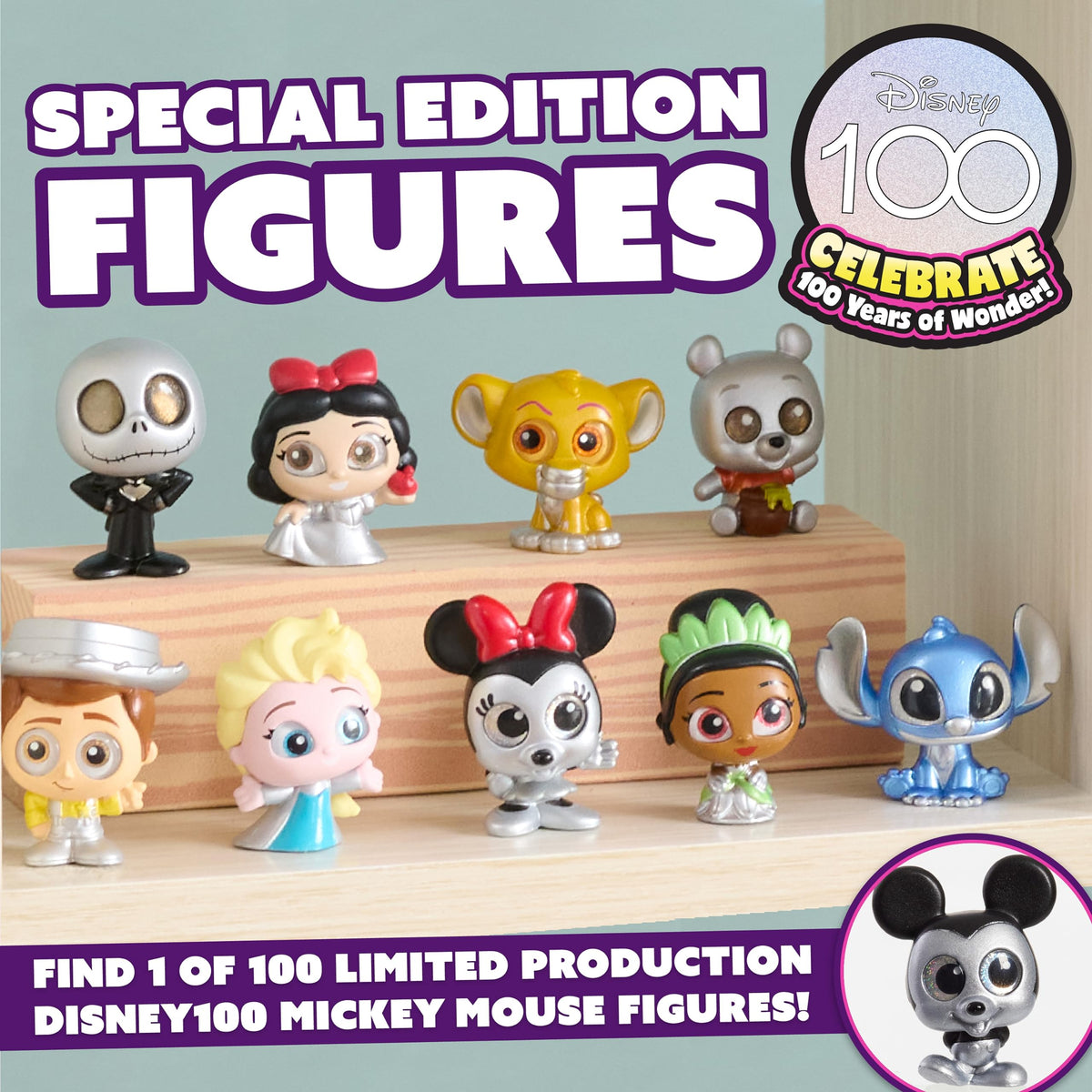 Just Play Disney Doorables Series 10 Disney100 special editions enrich the collection with iconic characters.