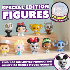 Just Play Disney Doorables Series 10 Disney100 special editions enrich the collection with iconic characters.