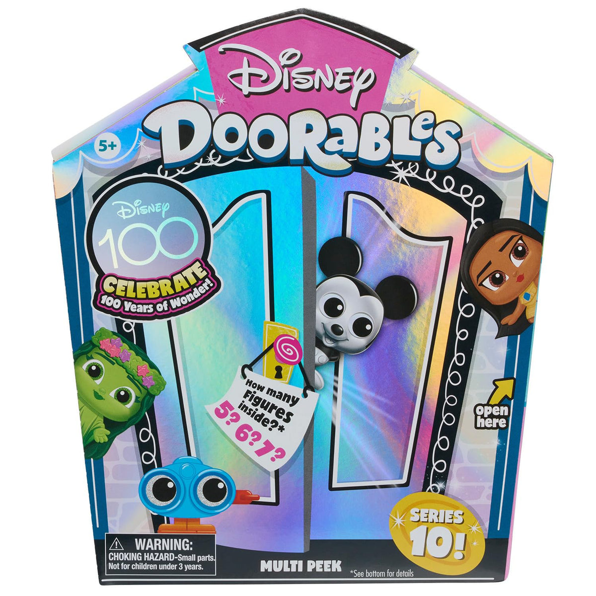 Just Play Disney Doorables Series 10 multi-peek box shows exciting surprises for kids ages 5 and up.