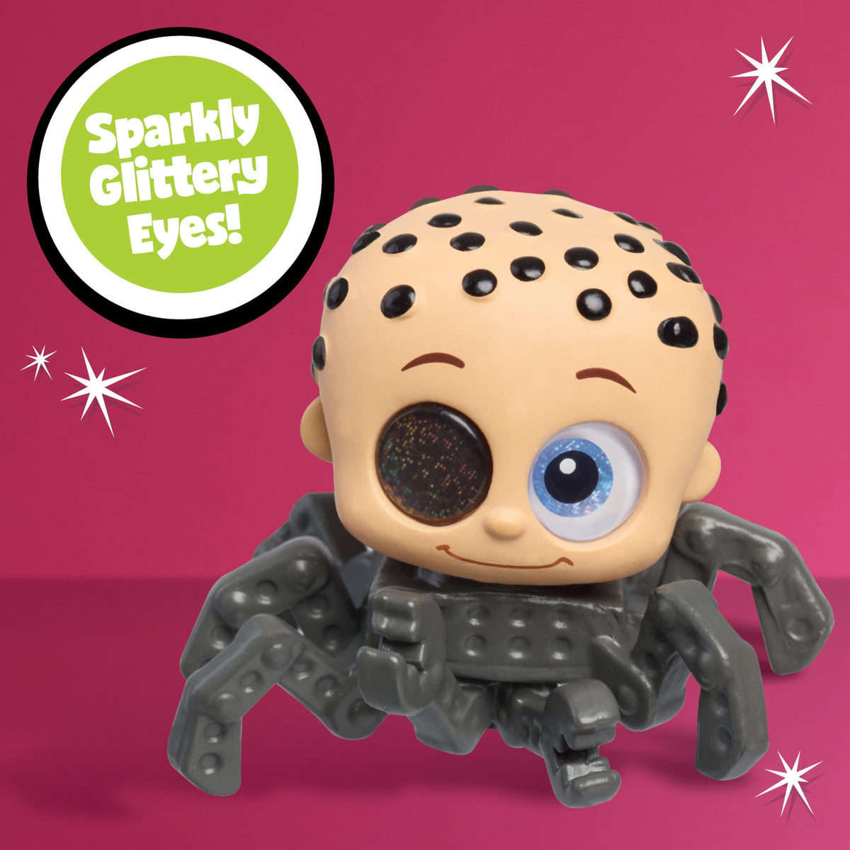 Just Play Disney Doorables Sid's Toy Box Peek glitter-eyed figures enhance display appeal