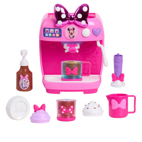 Just Play Minnie Bowrista machine with bright lights for imaginative cafe play