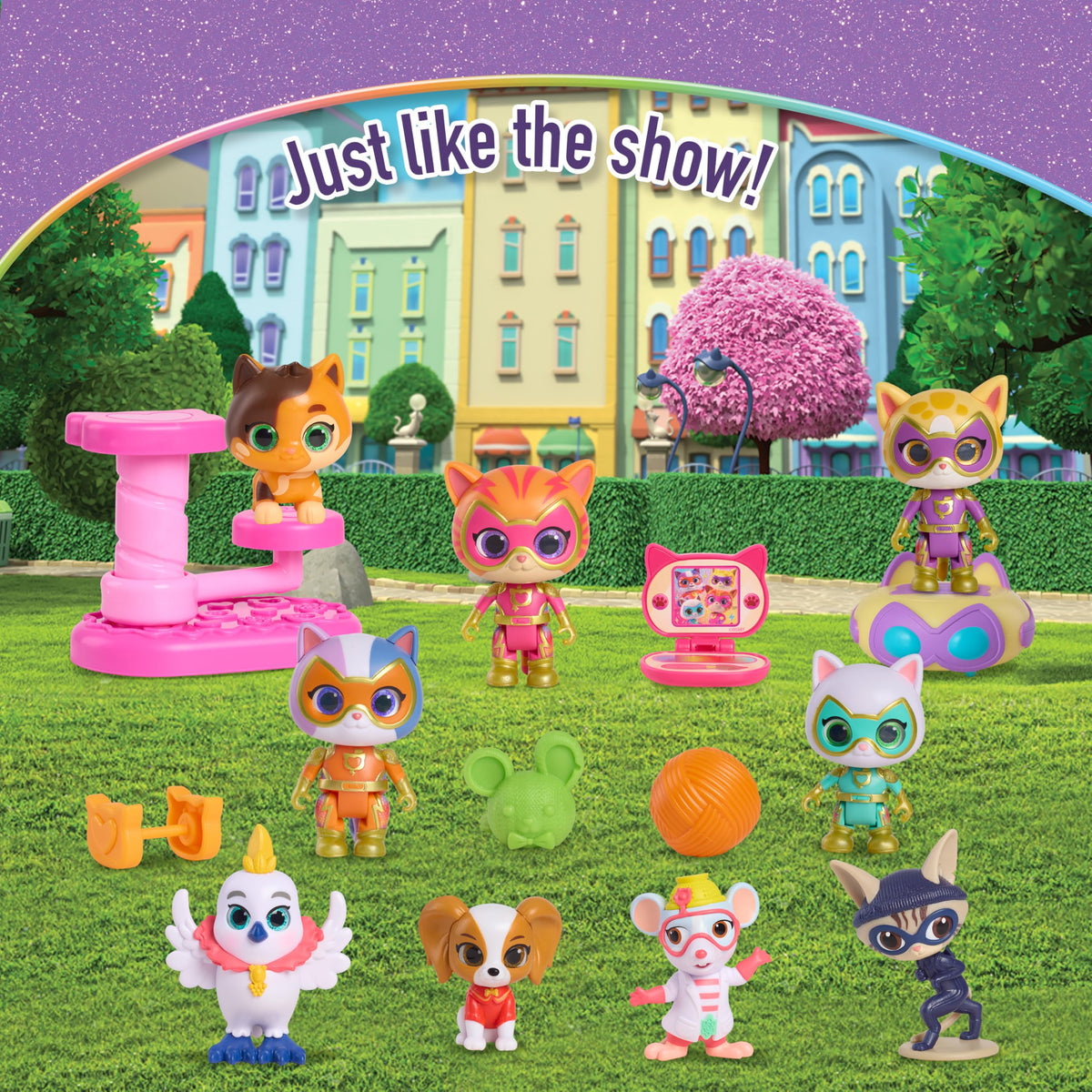 Just Play Cat Burglar figure adds playful conflict to Kittydale scenes.