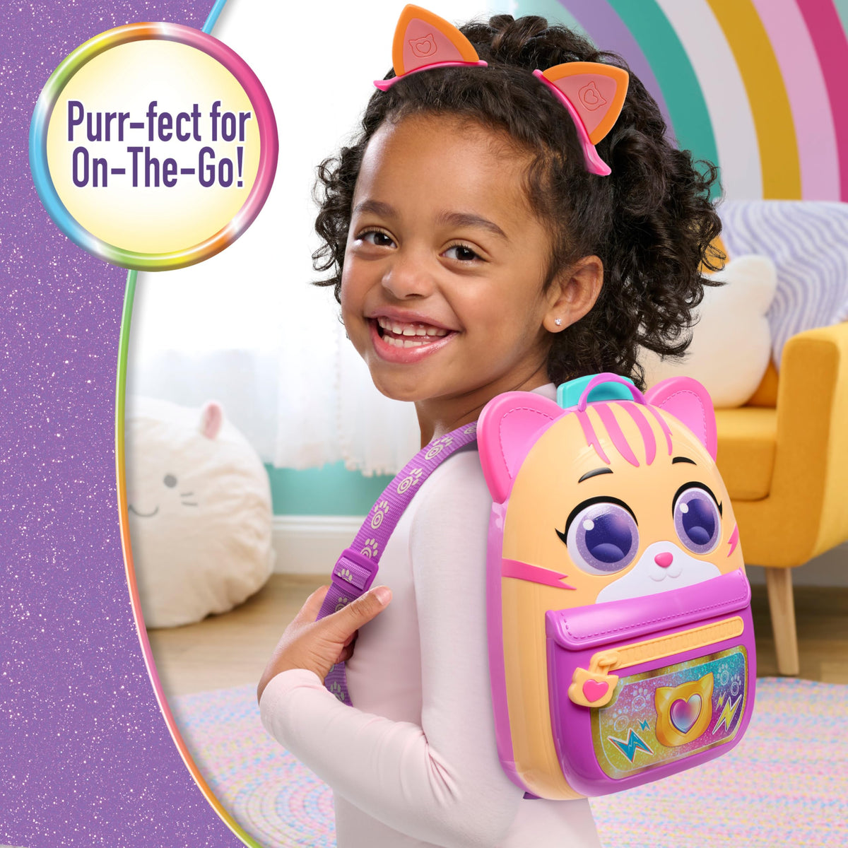 Adjustable sling strap fits most toddlers through preschoolers for comfort.