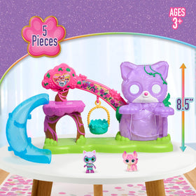 Just Play Disney Jr. SuperKitties Su-Purr Wild slide for fast, action-packed play.
