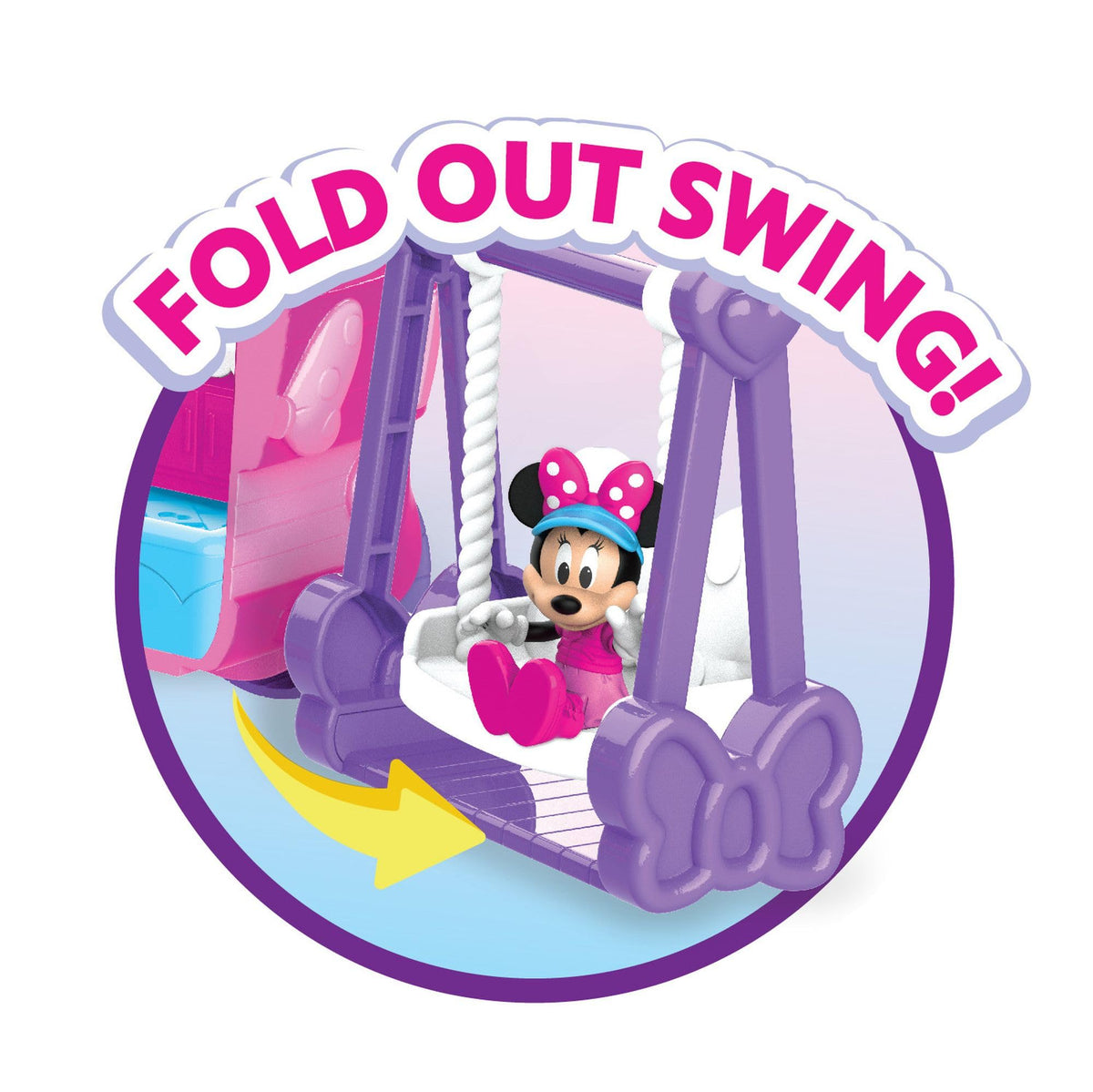 Light-up bow and Minnie phrases activated for interactive play