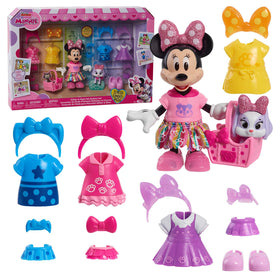 Just Play Minnie Mouse Glitter and Glam doll with multiple outfits for creative dress-up.