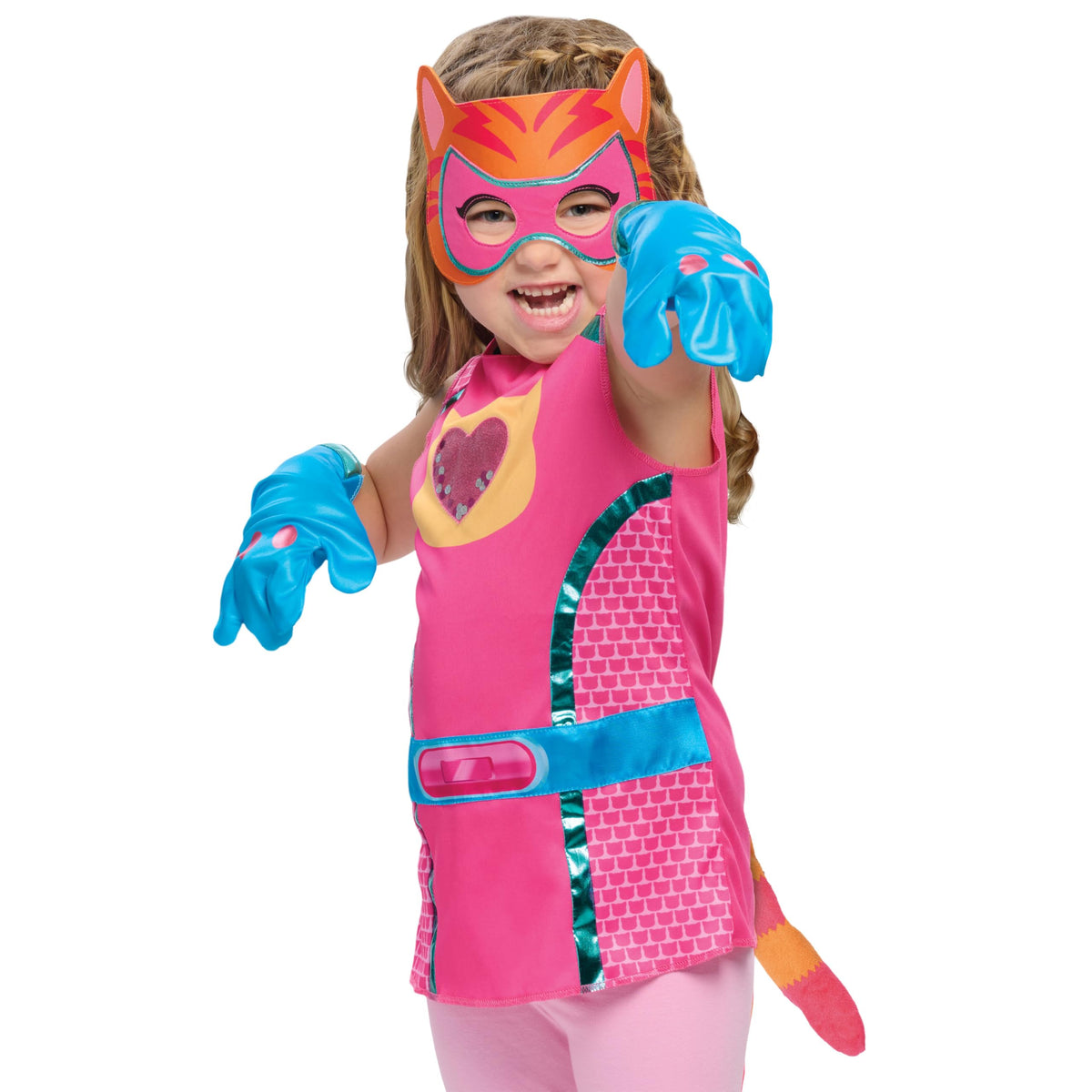 Just Play Ginny mask included for quick superhero make-believe adventures