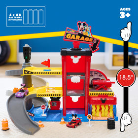 Just Play Mickey Mouse Ready to Race elevator and lights enhance interactive play