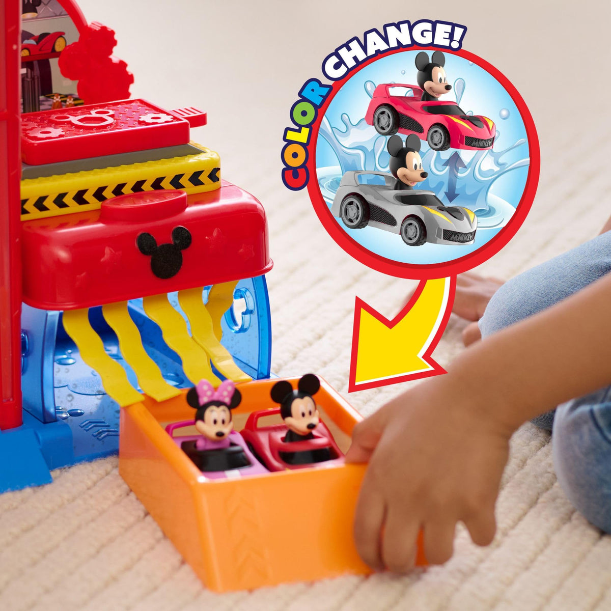 Just Play Mickey Mouse Ready to Race spiral ramp demonstration for dynamic play