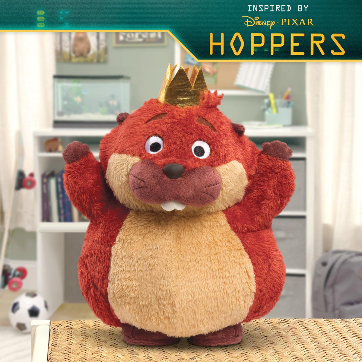King George plush face with embroidered features for expressive looks by Just Play.