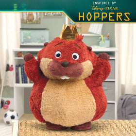 King George plush face with embroidered features for expressive looks by Just Play.