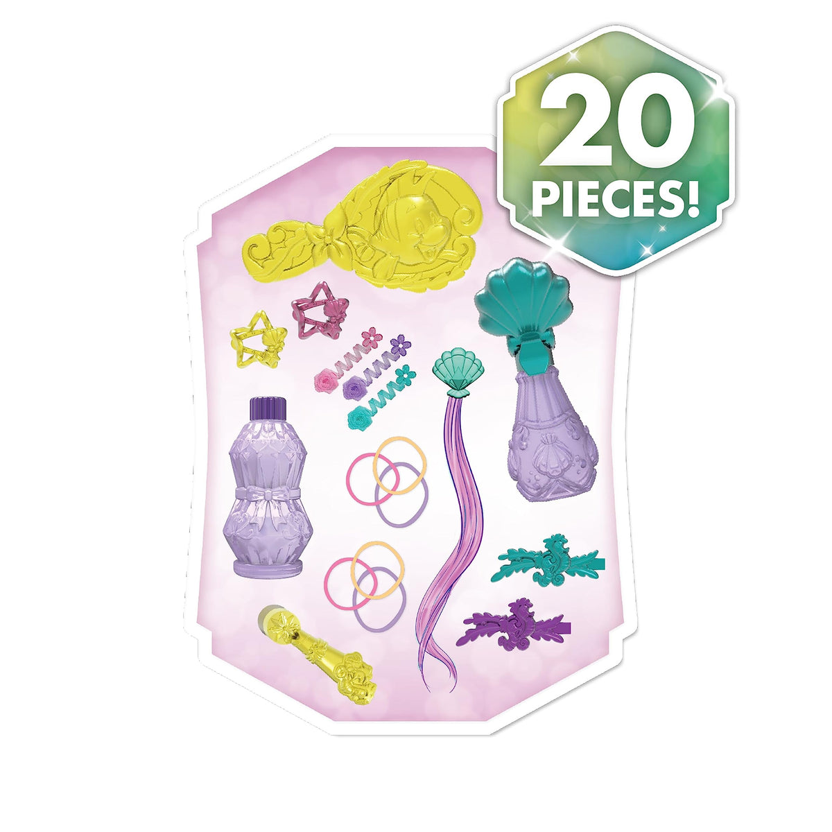 Just Play Ariel accessory set with barrettes and elastics for variety