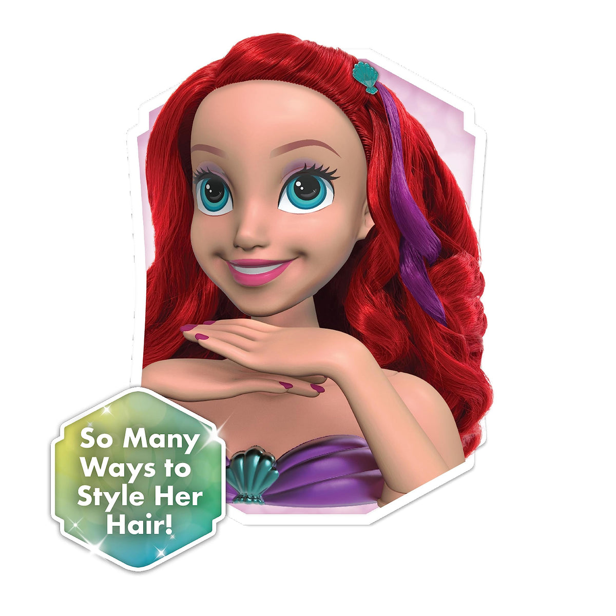 Just Play Ariel color-change hair extension for bold, temporary color looks