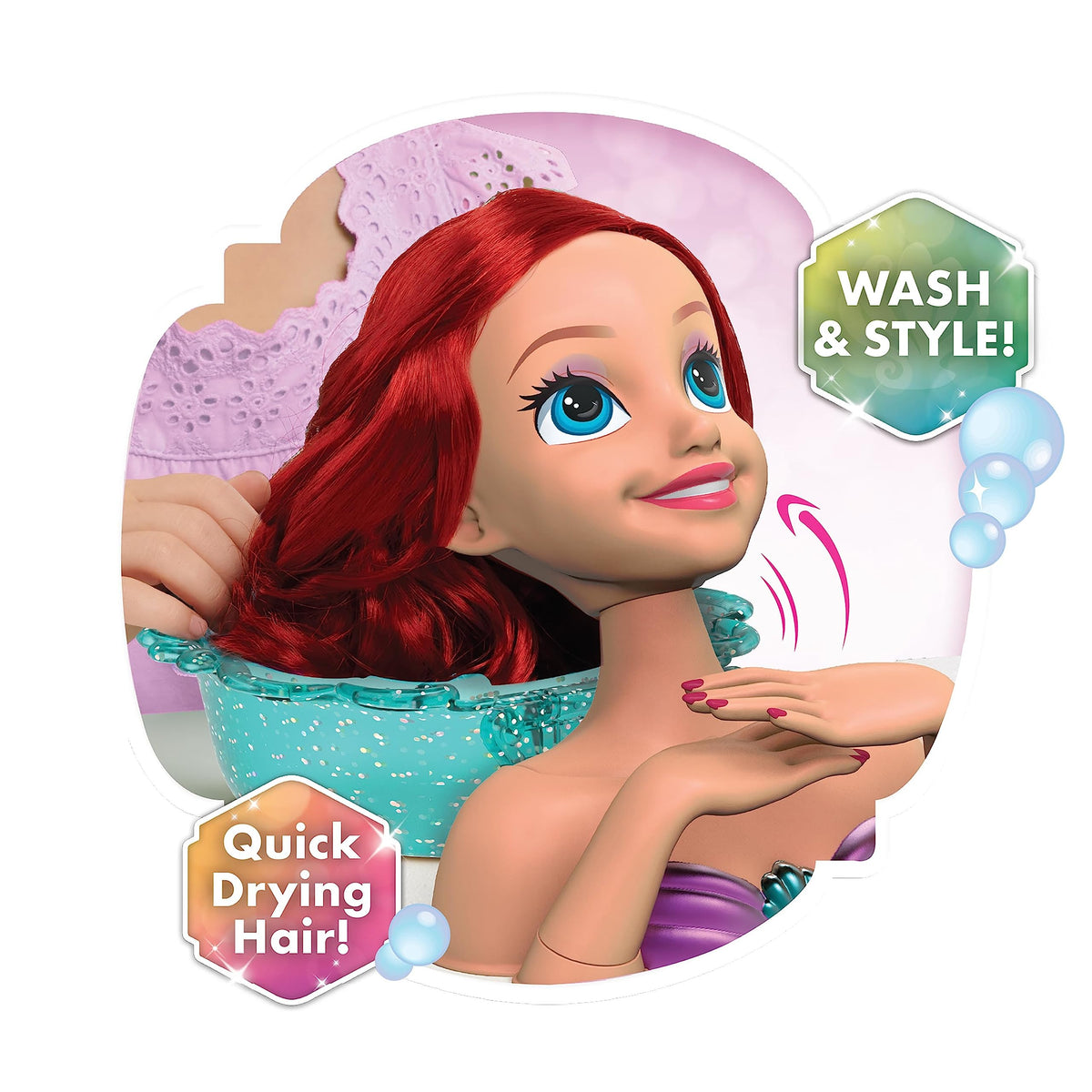 Just Play Ariel color-change nails and hair extension for surprising transforms