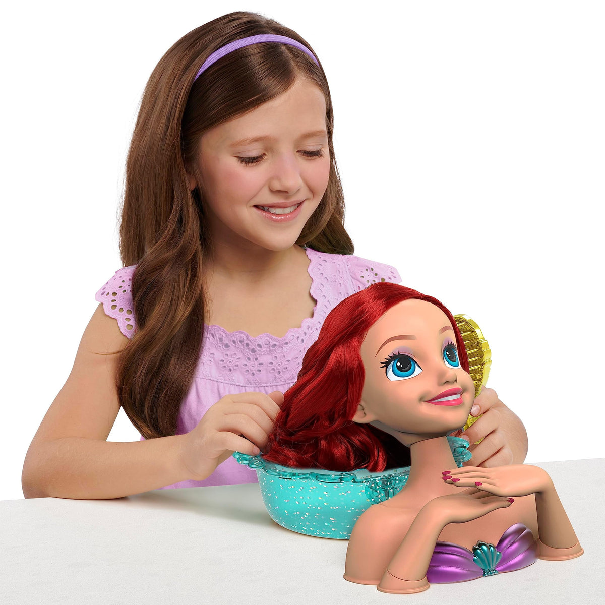 Just Play Ariel styling head with detachable sink for water-based washing
