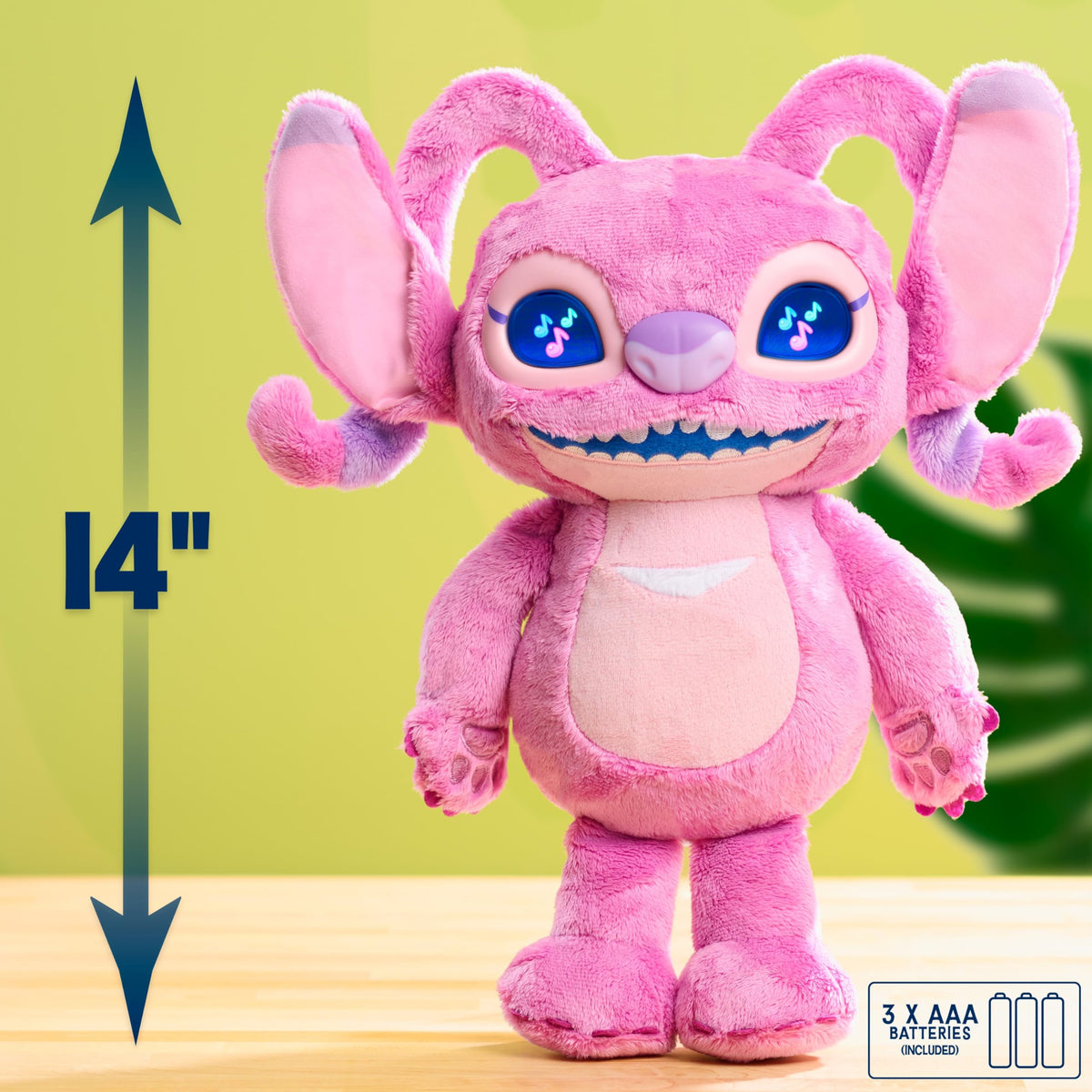 Just Play Disney Stitch Angel Many Moods battery-powered features included