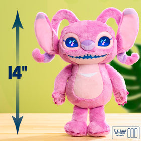 Just Play Disney Stitch Angel Many Moods battery-powered features included