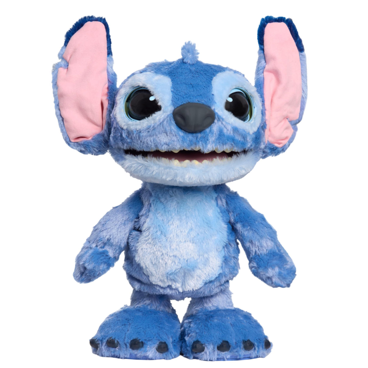 Just Play Disney Stitch interactive plush face with friendly expression for cuddly play