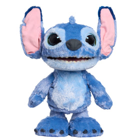 Just Play Disney Stitch interactive plush face with friendly expression for cuddly play