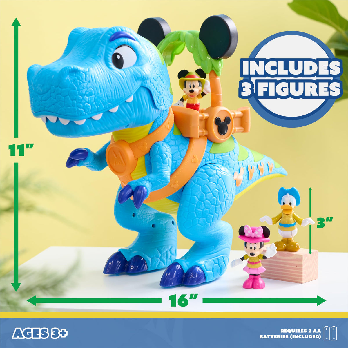 Donald Duck 3-inch figure included for mixed-character playtime.