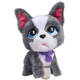 Just Play FurReal Walk-A-Lots French Bulldog cuddling moment with nurturing play