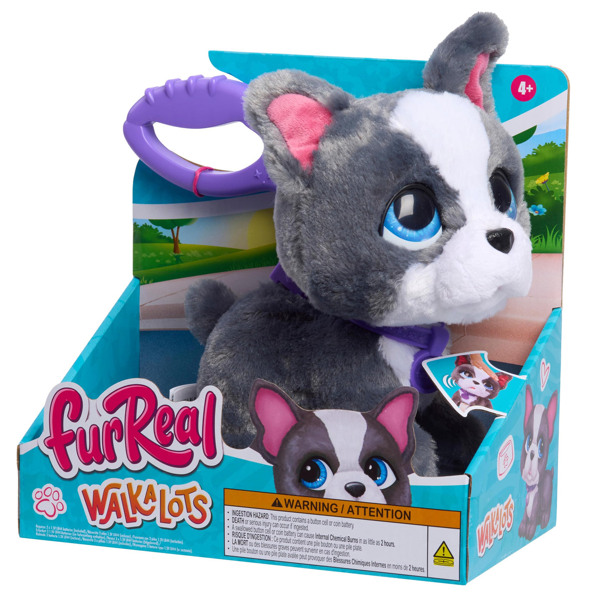 Just Play FurReal Walk-A-Lots French Bulldog leash attachment for interactive playtime