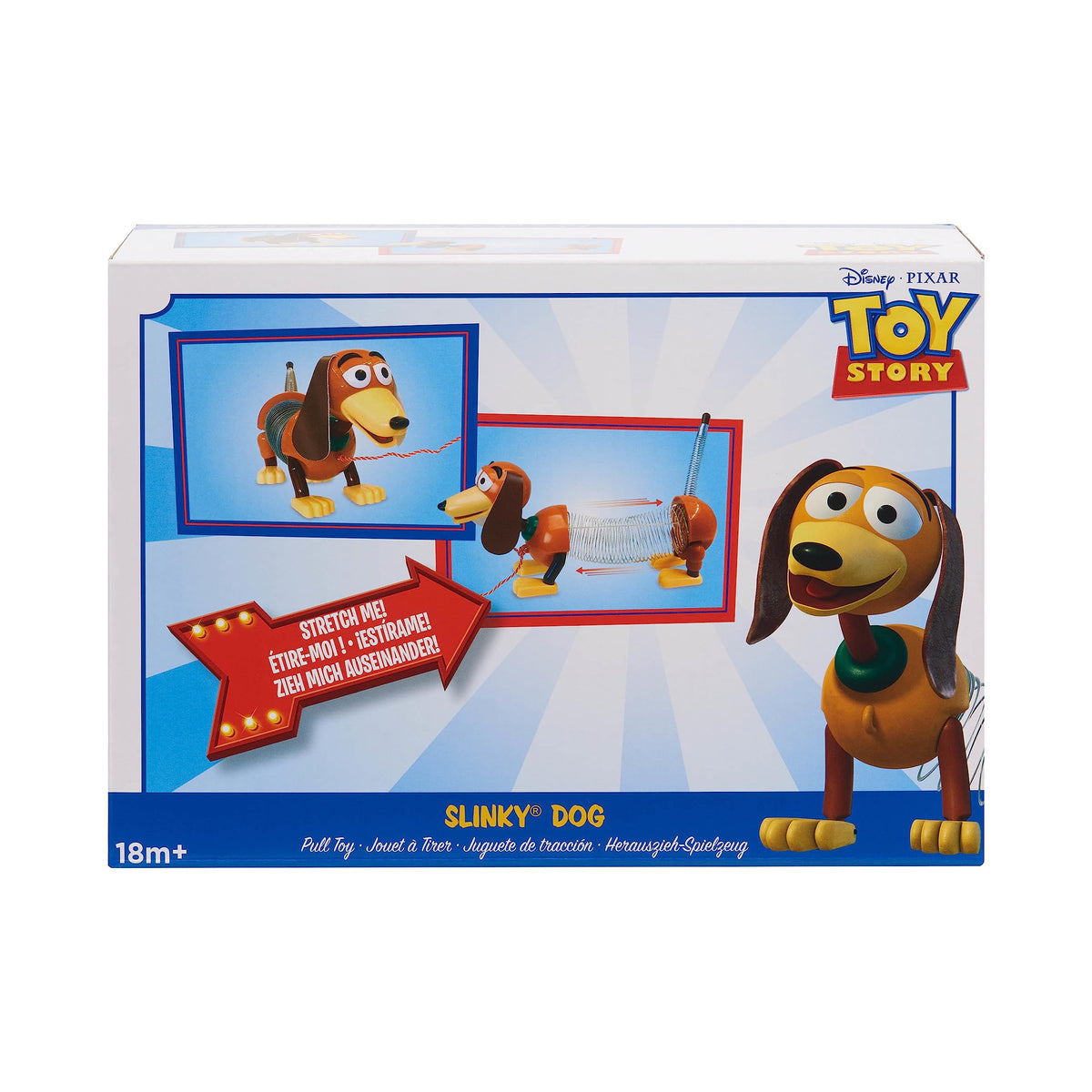 Just Play green collar Slinky Dog toy mirrors classic Toy Story design.