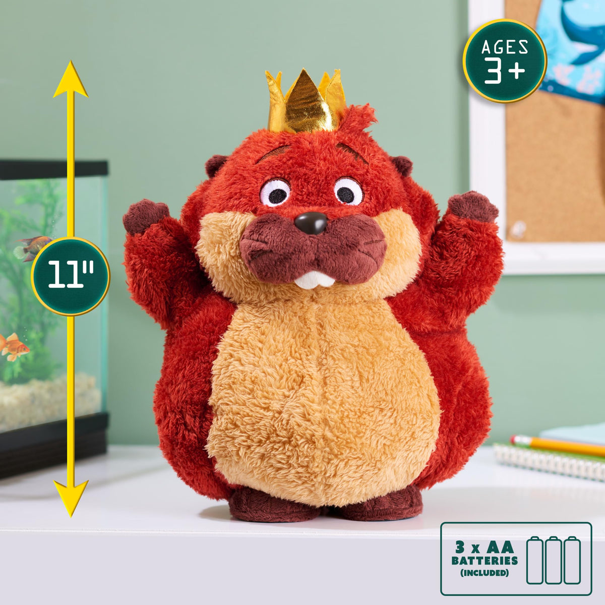 King George plush displayed with kid-friendly, playful appeal for shelves.