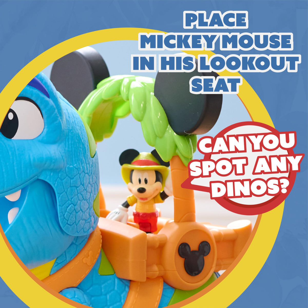 Mickey Mouse 3-inch figure included for safari storytelling with Just Play.