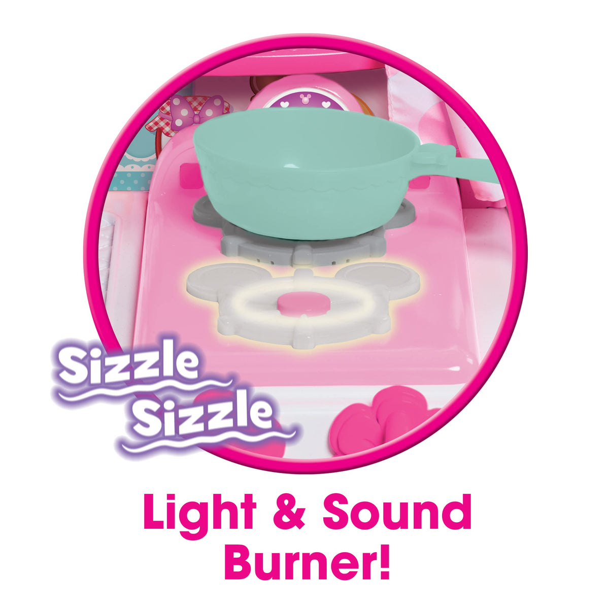 Just Play Minnie Brunch Cafe muffin tray encourages nurturing kitchen pretend.