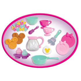 Just Play Minnie Brunch Cafe cereal dispenser streamlines pretend meals.