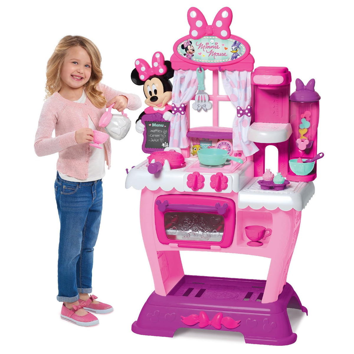 Just Play Minnie Happy Helpers Brunch Cafe waffle maker sparks creative breakfast role play.