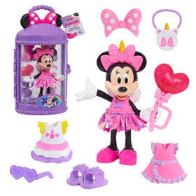 Just Play Minnie Mouse unicorn fantasy doll with travel-ready carrying case for on-the-go play