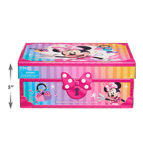 Just Play Minnie bows and satin ribbons with rainbow accents