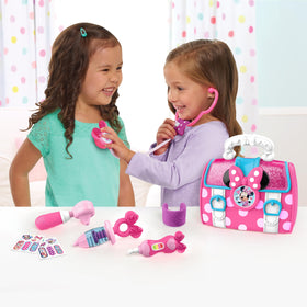 Just Play Minnie Bow-Care stethoscope lights up during pretend checkups.