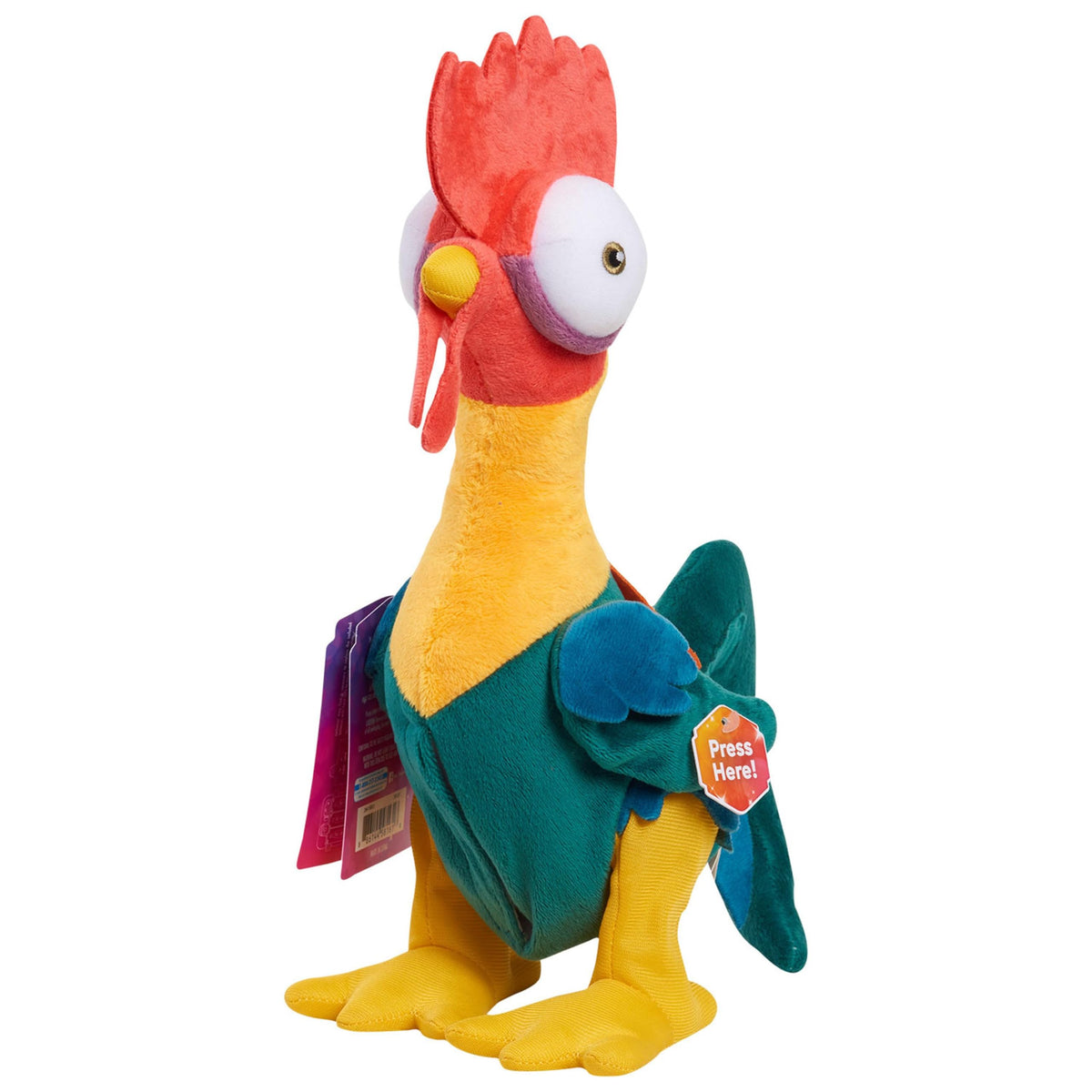 Soft fabrics detail on Just Play Hei Hei plush for cuddly play