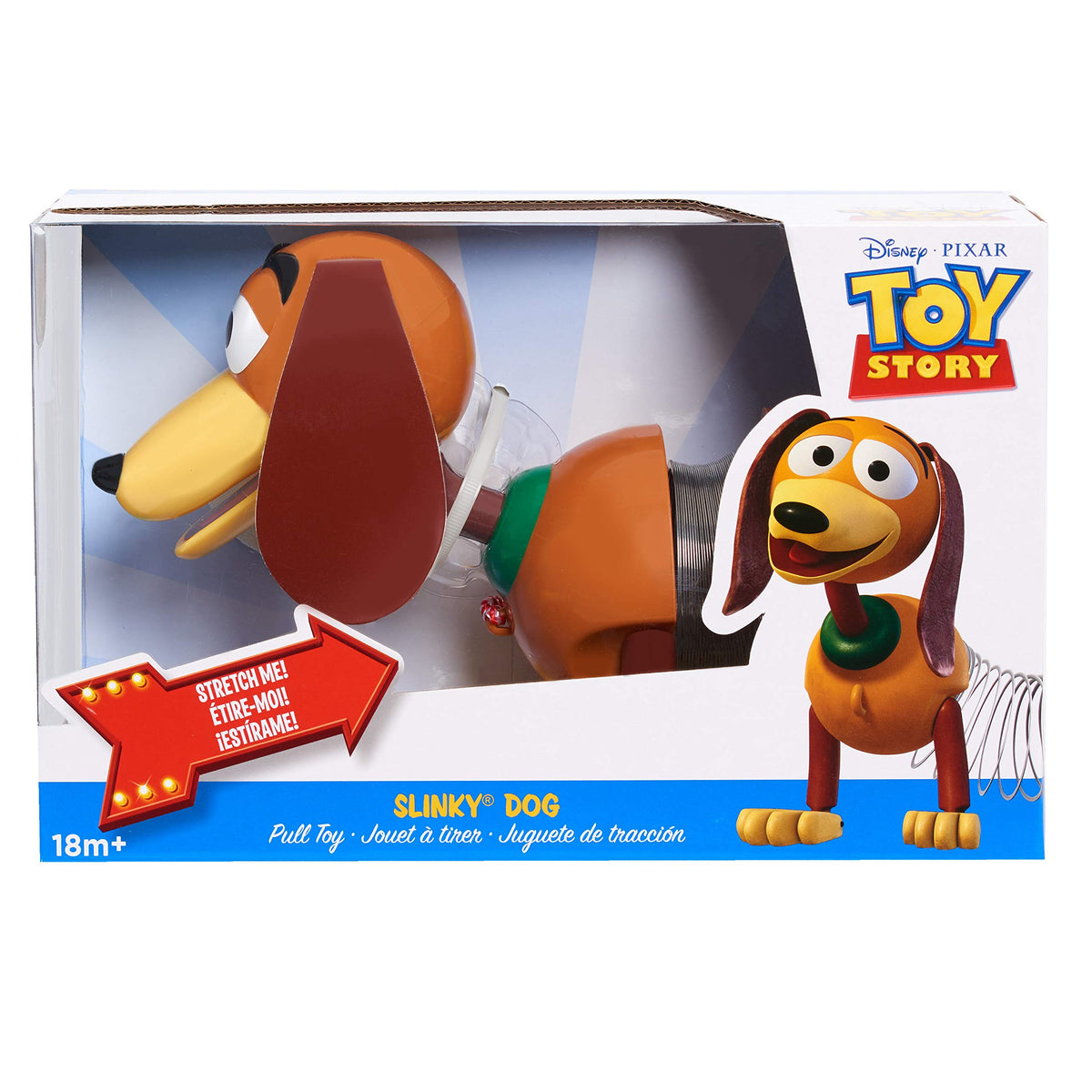 Just Play officially licensed Toy Story Slinky Dog for safe, trusted play.