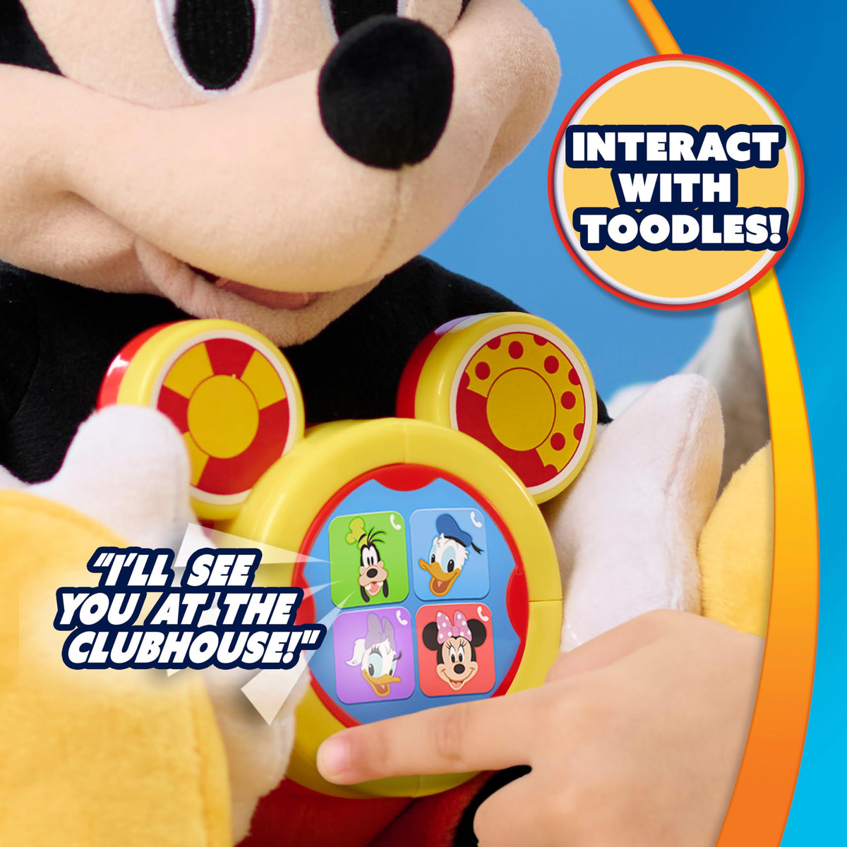 Just Play Oh, Toodles! Mickey plush is soft with embroidered details.