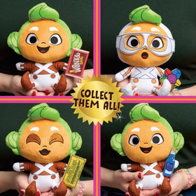 Just Play Oompa Loompa plush close-up of green hair detail.