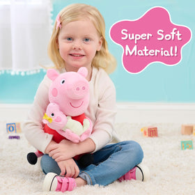 Just Play Peppa Pig Baby Evie plush, non-removable sister companion for storytelling